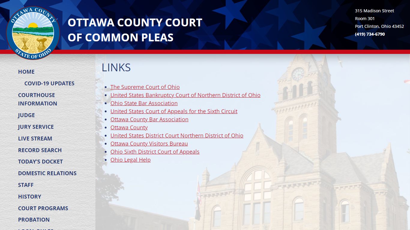 Links – Ottawa County Court of Common Pleas