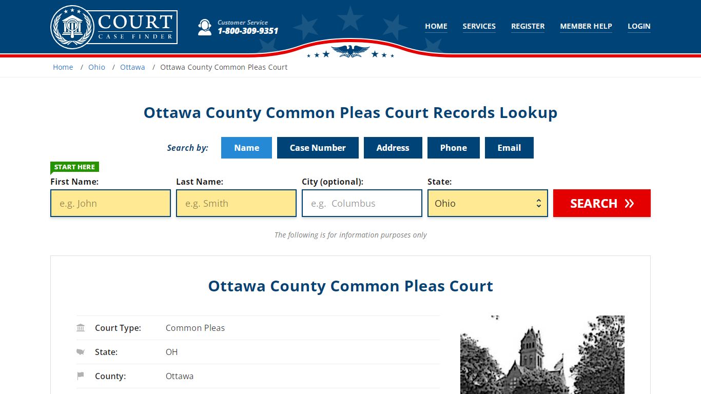 Ottawa County Common Pleas Court Records Lookup